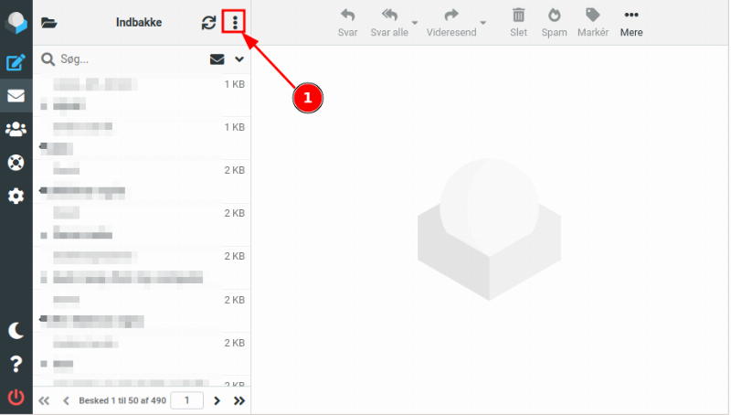 Tryk på de 3 prikker
